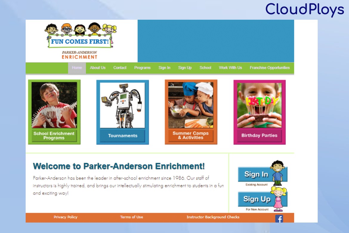 Children Enrichment Management Website
